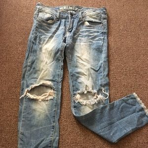Distressed jeans